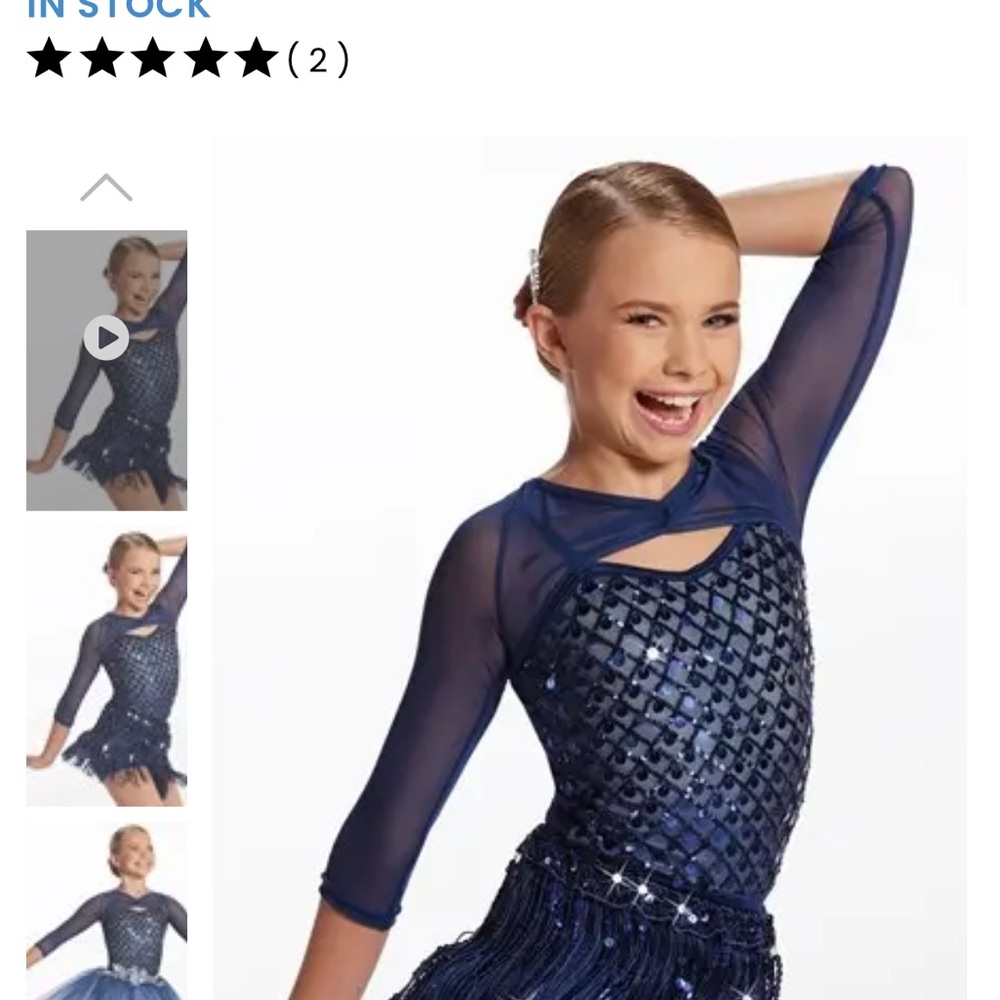 Weissman Navy Sequin Dance Outfit MC tap/jazz/ballet